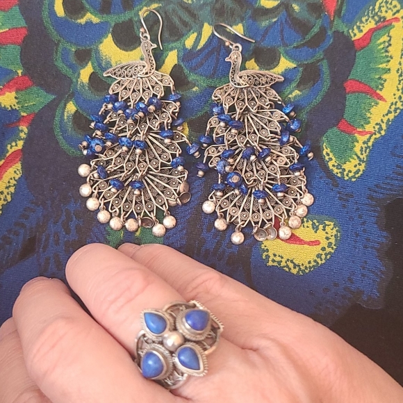 Fabulous Peacock Earrings - Picture 7 of 9
